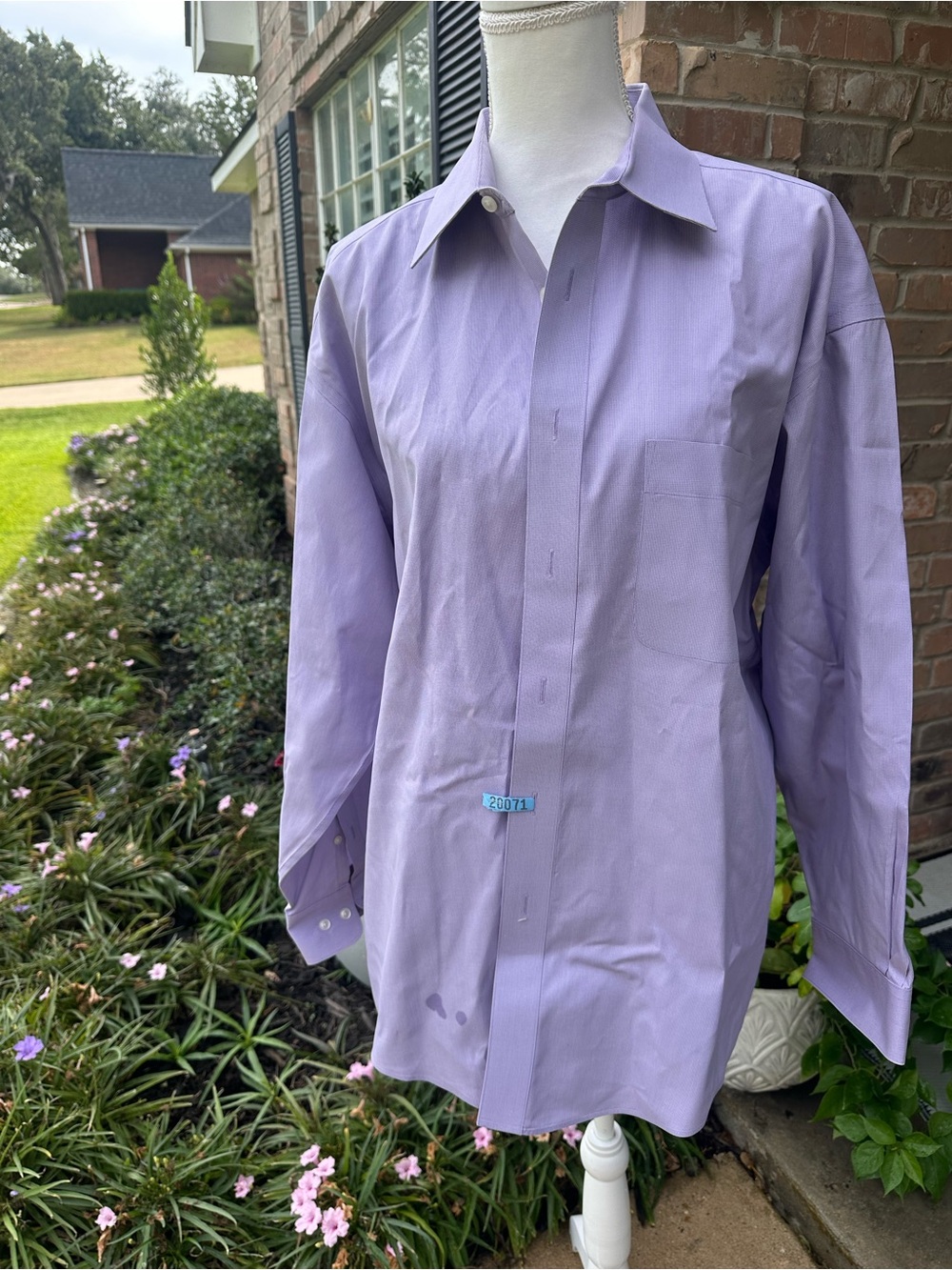 Joseph & Feiss Lavender Long-Sleeve Dress Shirt